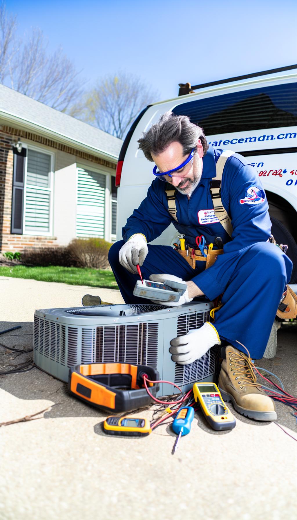 HVAC business owner working in the field